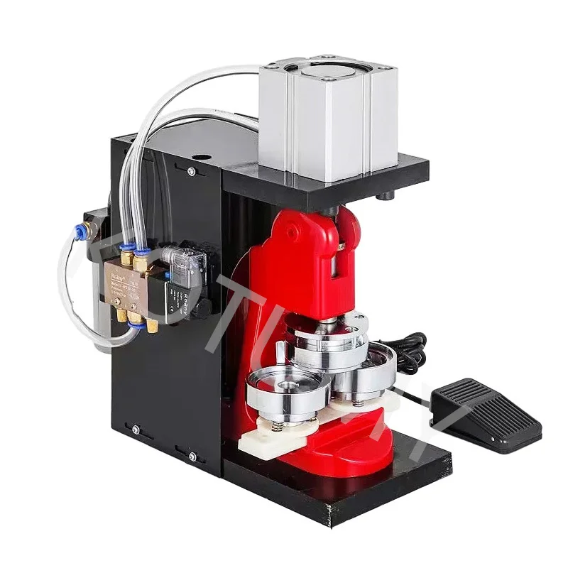 Pneumatic Badge Machine  Desktop Pneumatic Badge Refrigerator Paste Pressing Mold Making Machine Without Pump 220V/110V