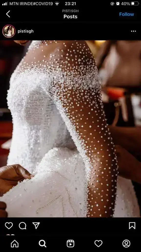 Customized New Fashion African Mermaid Long Sleeve Lace Customization Custom Made Bridal Bride Wedding Dress