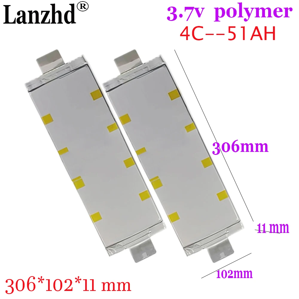 

3.7V High rate polymer 5C Li Battery 51Ah For Electric Motorcycle Starting power supply automobile igniter battery