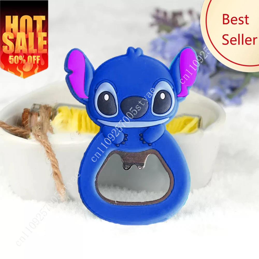 

Stitch Bottle Opener Disney Peripheral Fridge Magnet Cartoon Multifunctional Beer Bottle Opener Holiday Party Decorations Gifts