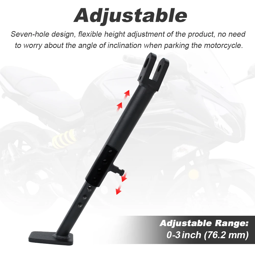 For Kawasaki Ninja 650 ER-6n 2012-2016 Kick Stand Parking Bracket Adjustable Kickstand Support Foot Motorcycle Foot Side Stand