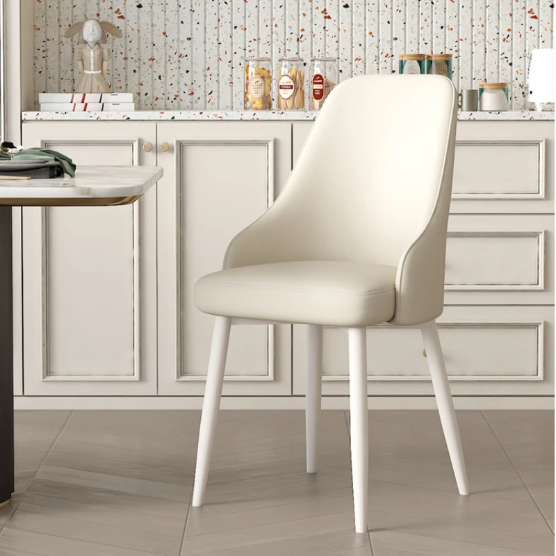 modern simple Dining table chair Home Dining room furniture Backrest stool advanced cream white Living room chair makeup chair