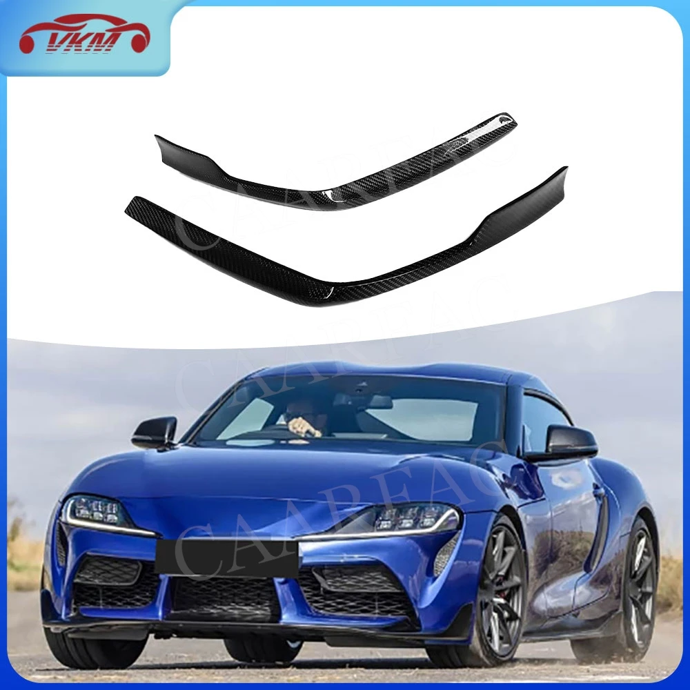 Carbon Fiber Car Front Bumper Air Vent Canards Spoiler Splitter Winglet for Toyota SUPRA A90 A91 MK5 J29 2020-2025 FRP