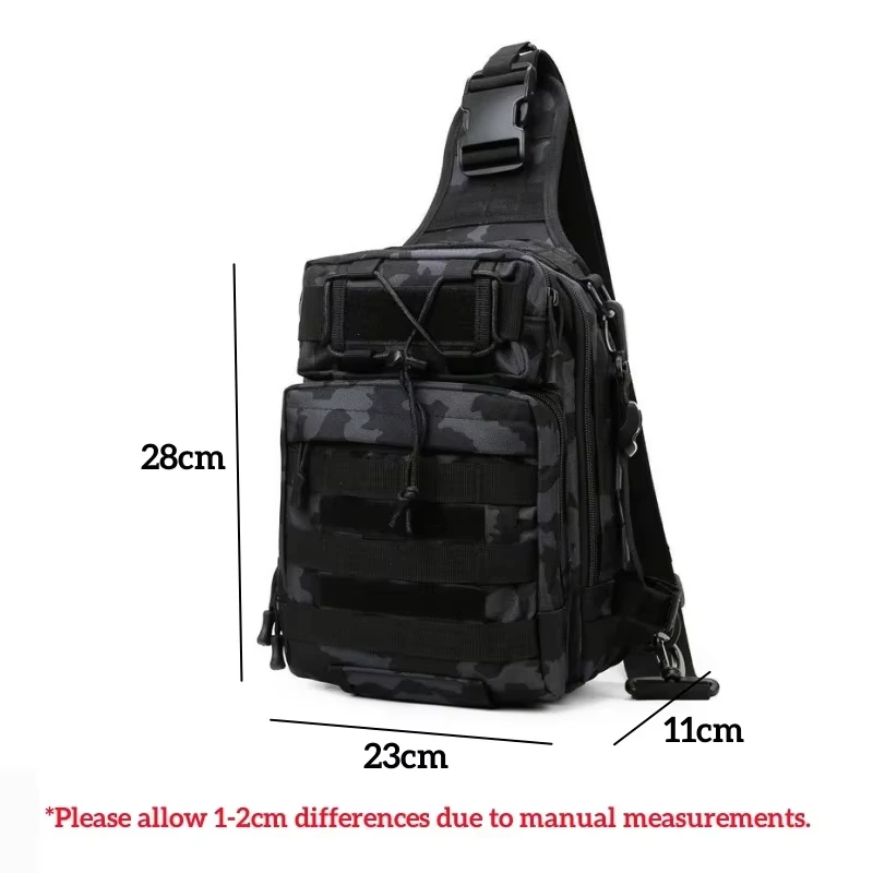 Torba na ramię męska, wielofunkcyjna torba na sprzęt wędkarski, torba crossbody, lekka torba do noszenia na kempingu, wędrówkach i polowaniach.