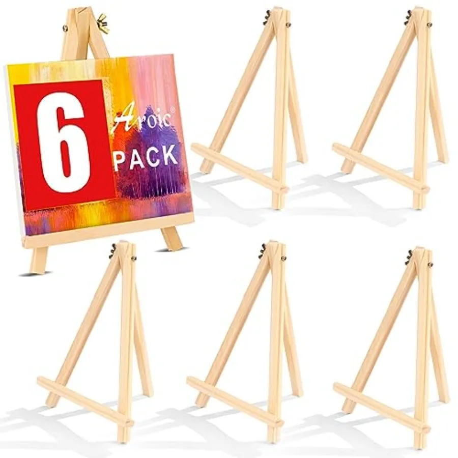 

9 inch Easel for Painting, Wooden Easel Stand for Sign, Tabletop Easels for Painting Canvases, Small Art Easel Canvas Stand Pho
