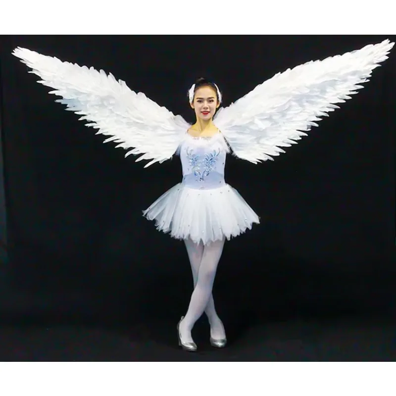 Creative White Feather Black Feather Wings Adult Model Walk Show Cos Party Wing Shooting Props Murals Wall Decoration Prop Craft