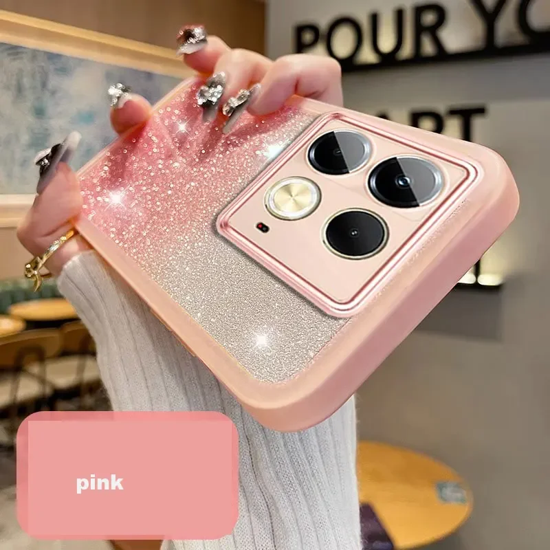 Glitter Silicone Phone Case for Infinix Note 40 Pro Plus 4G 5G 40X HOT 50 Pro Plus 50I 40I 4 5G TPU Lens Protectorion Soft Cover