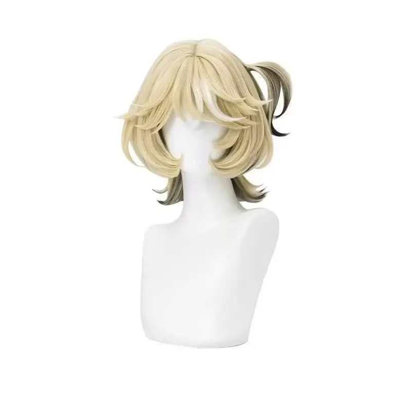 

Identity V Mechanic Lock Core cosplay wig Tracy Reznik cosplay wig Blonde Black Short Hair with Rose net