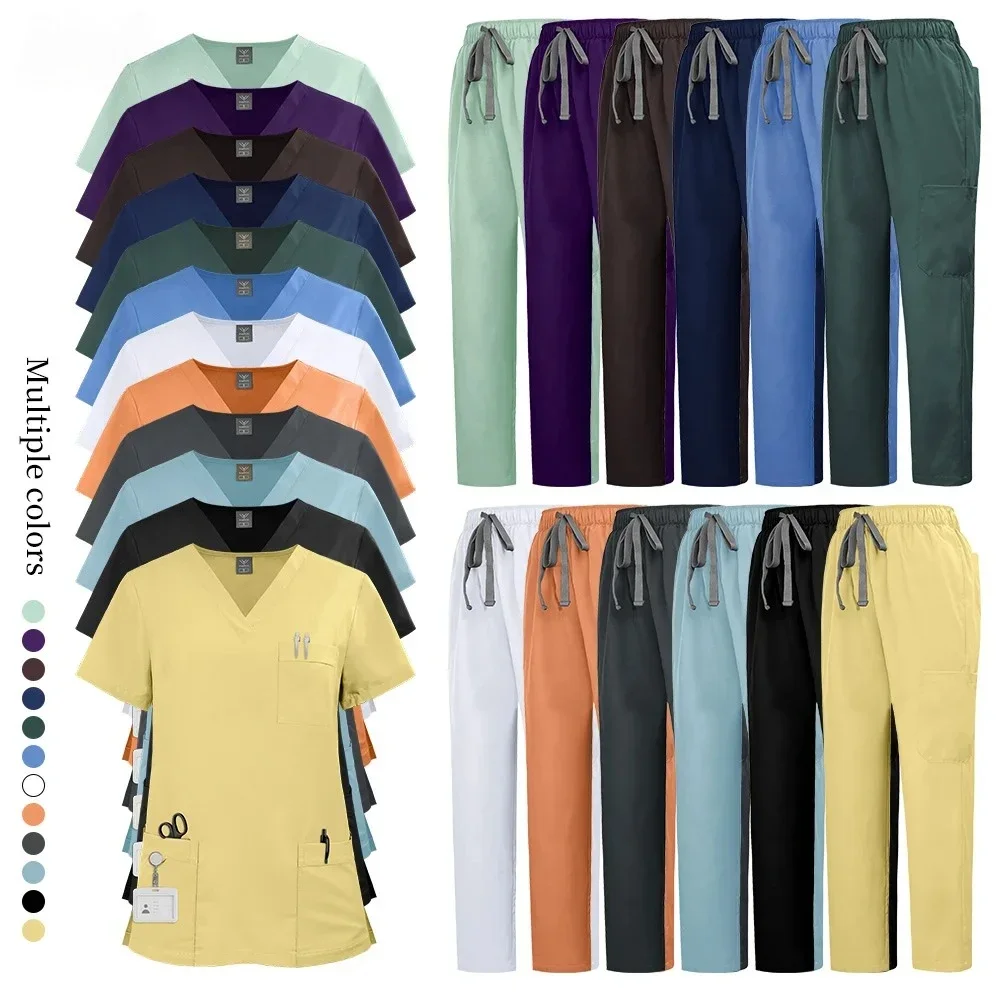 مجموعة كاجوال مكونة من قطعتين للسيدات على الموضة لعام 2025 - بلوزة لطيفة وناعمة قابلة للتمدد ورقبة على شكل حرف V وسراويل مريحة مستقيمة الساق