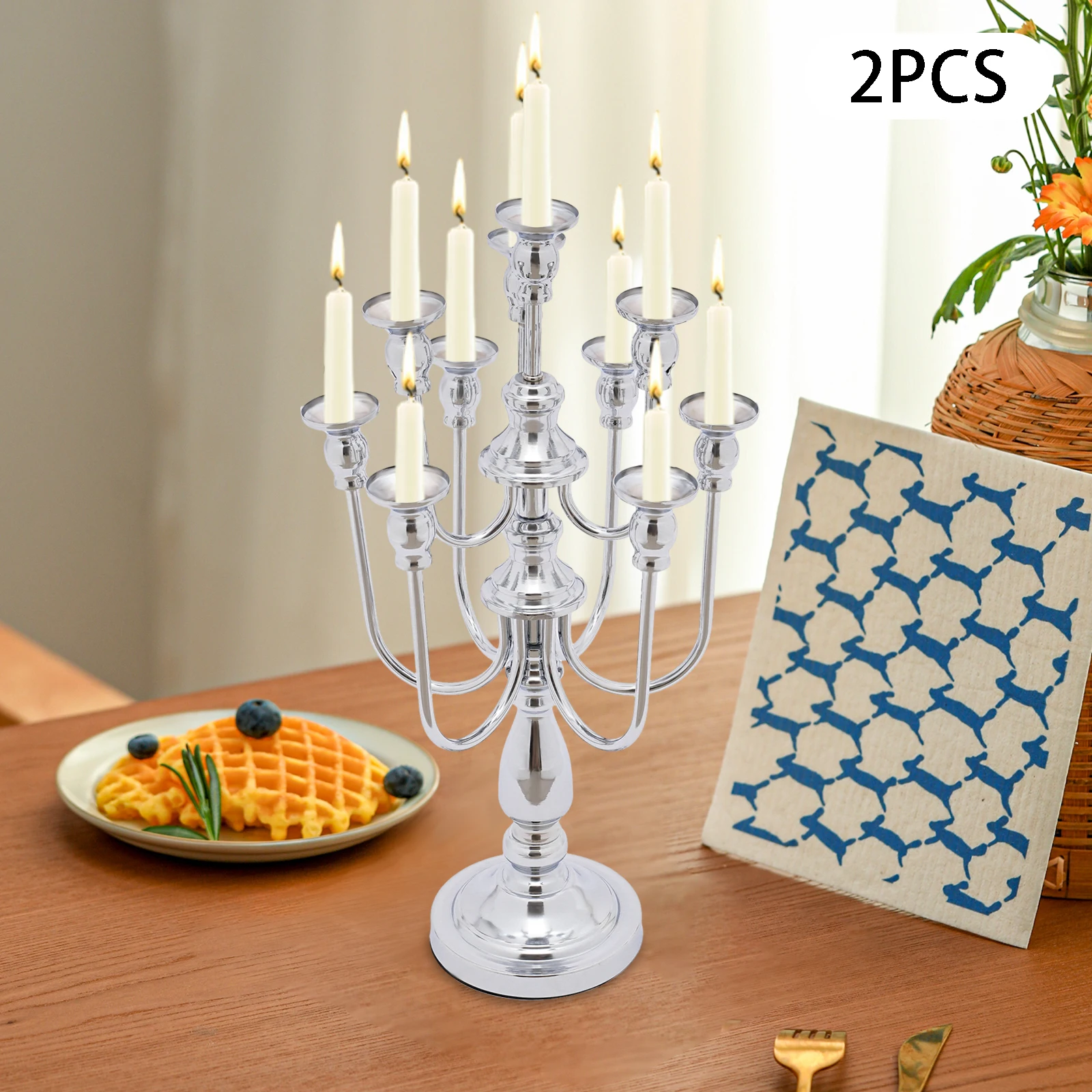 10 Arms Candle Stand Candlestick Holder for Table Centerpiece 10-arm Candlestick Holders