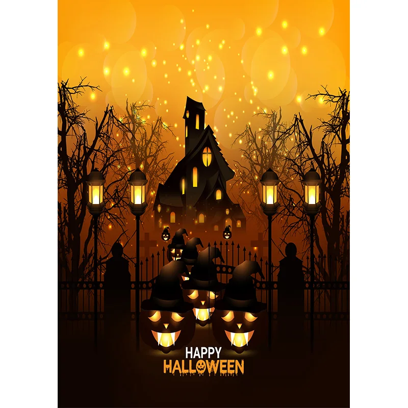 خلفية قلعة شواهد القبر للهالوين ، فانوس اليقطين ، خلفية تصوير القمر ، مستلزمات استوديو الصور ، * *