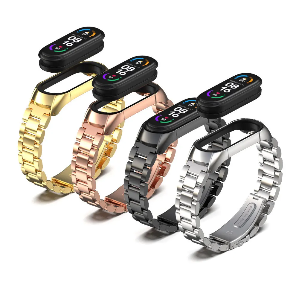 

Stainless Steel Strap for Xiaomi Mi Band 9 8 7 6 5 4 3 Bracelet NFC Metal Wristband+Protective Cover for Mi Band 8 7 Accessories