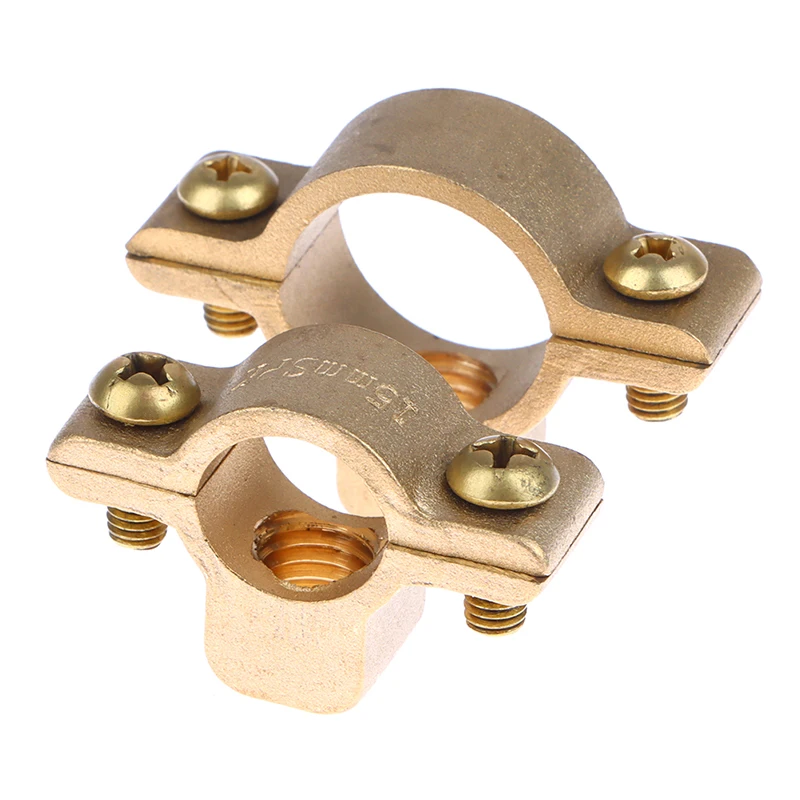 High Quality Fit 15 22 28 35 40mm OD Tube Brass M10 Pipe Clamp Bracket Support Hanger Fixed Plumbing Water