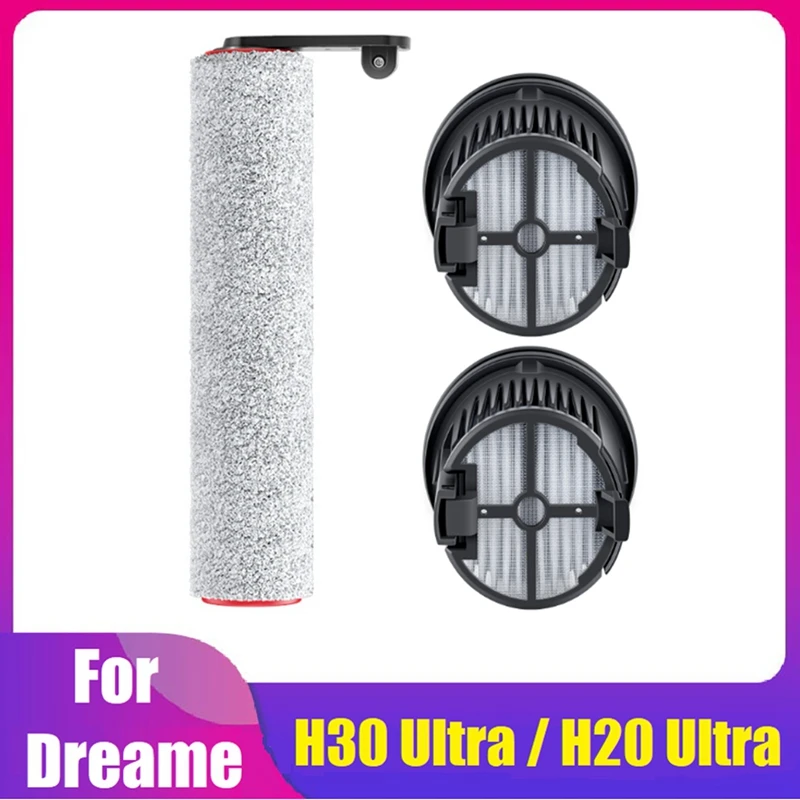 Para dreame h30 ultra/dream h20 ultra purificador de chão peças de reposição a vácuo rolo escova filtro hepa