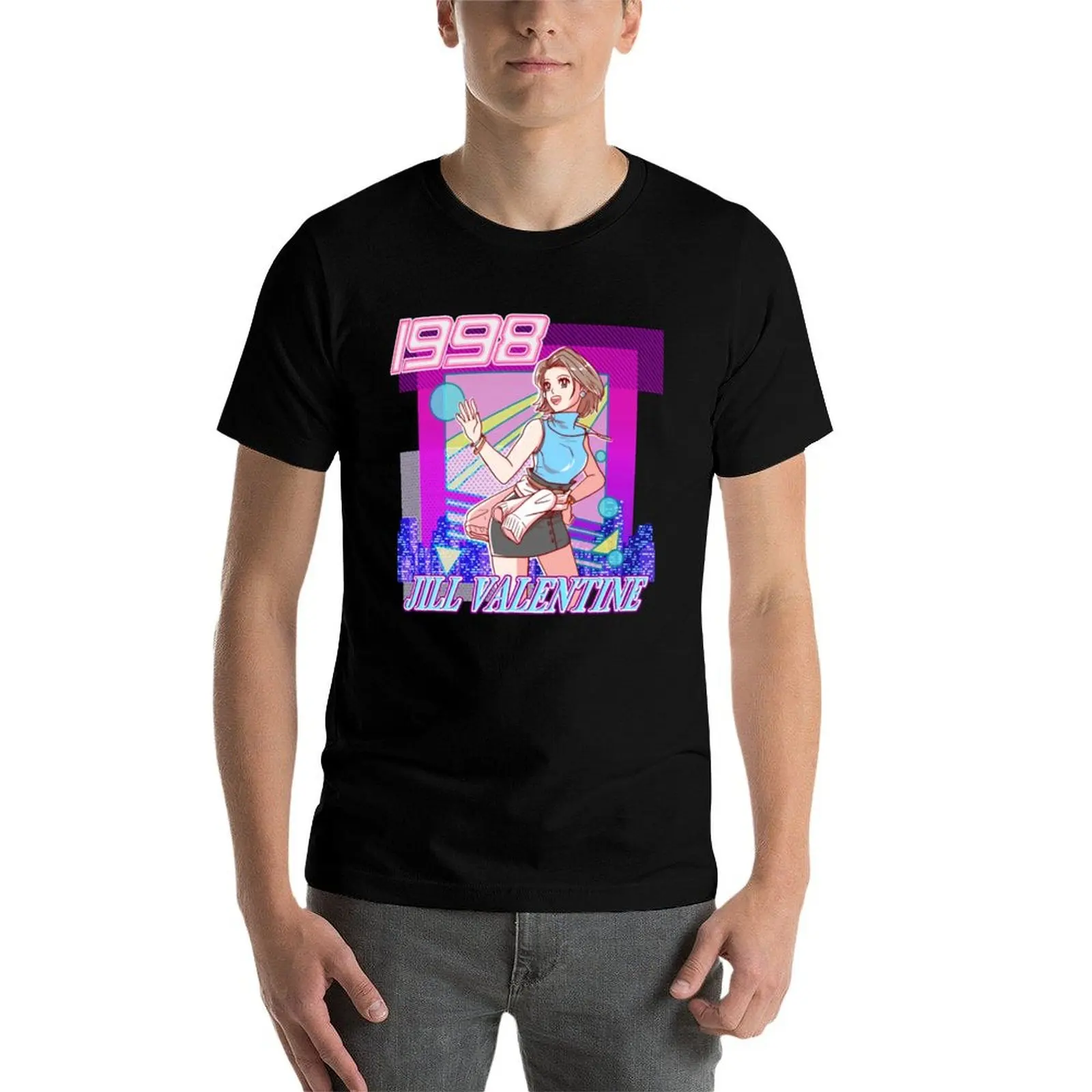 Mulheres homens vaporwave jill presentes dos namorados fãs de música camiseta roupas vintage meninos brancos camisas largas homens camisetas gráficas