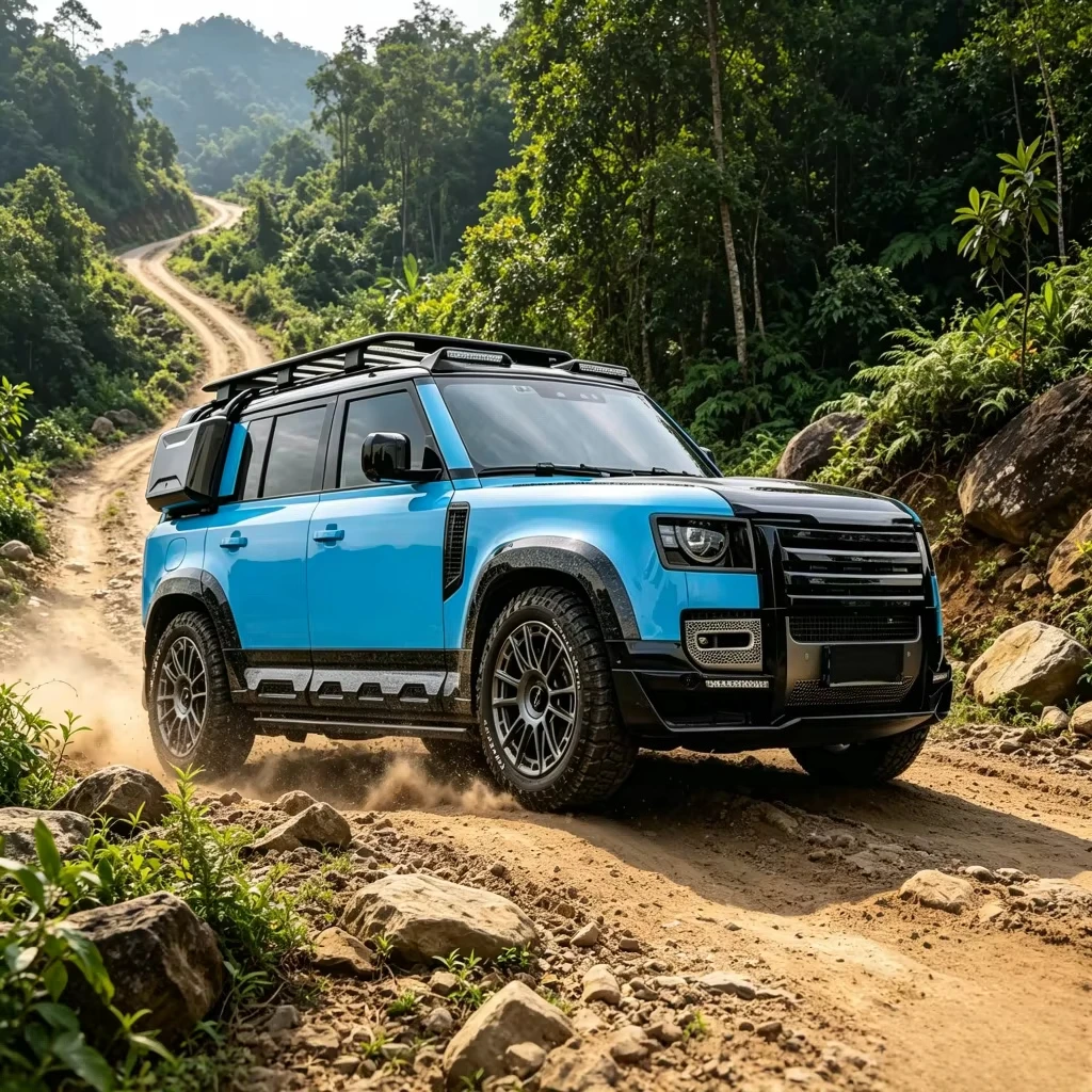 Carbon Fiber ZLO Wide Body Kit for  Defender 90 Custom Side Steps Roof Spoiler Included