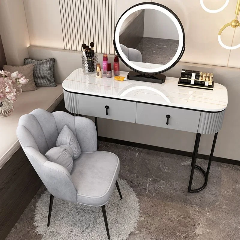 Light Luxury Dressing Table Simple Modern Makeup Tables for Small Family Vanity Desk Dressers for Bedroom Furniture with Mirror