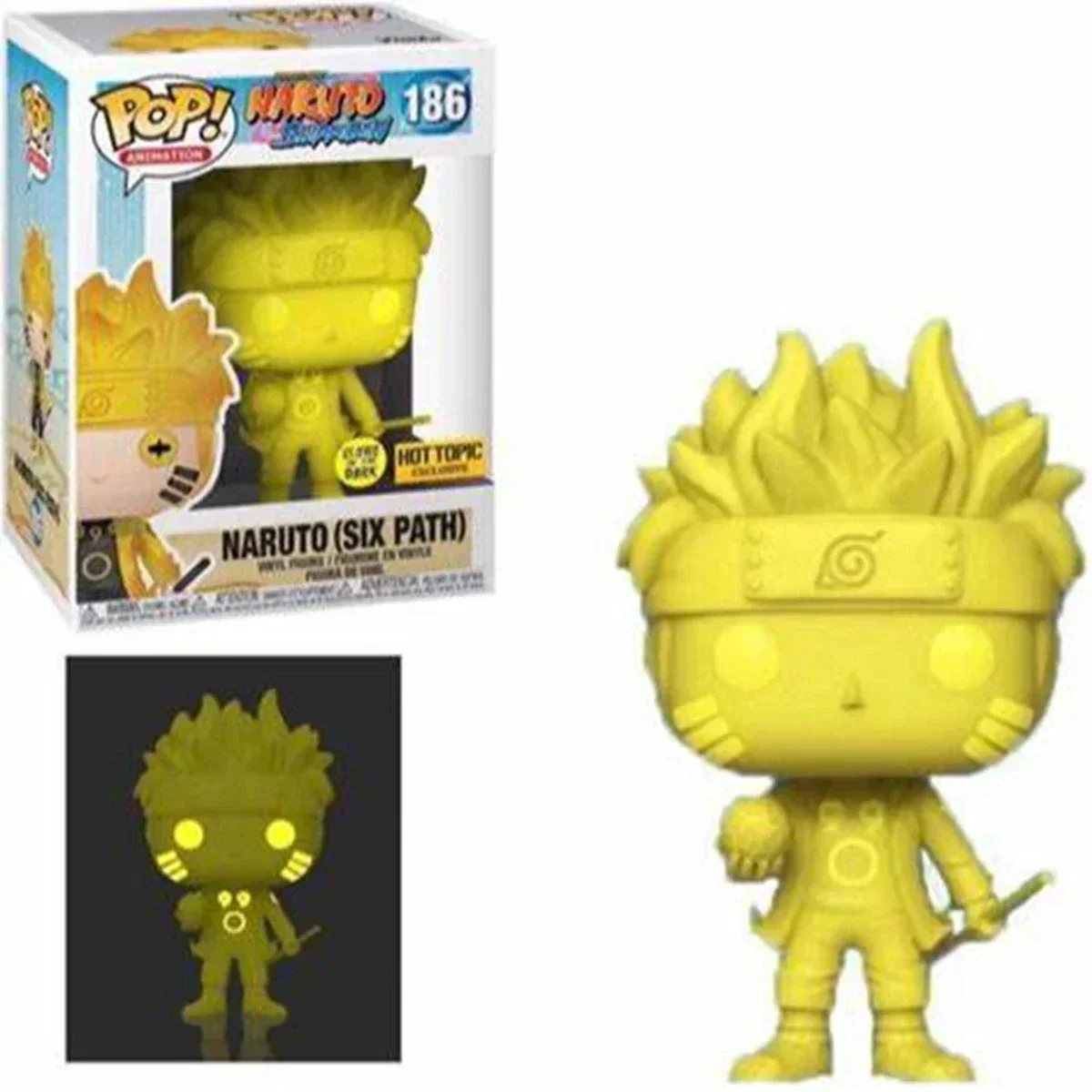 FUNKO POP NARUTO Shippuden Sage Mode #185 Six Path #186 Vinyl Figure Hot Topic Special Edition Glows Dark Collection Model Toys