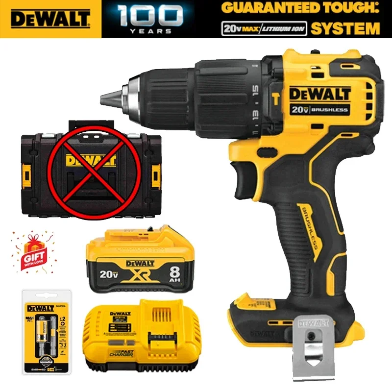 DEWALT DCD709 Impact Drill 20V Brushless Cordless Compact Hammer Drill Hand Electric Screwdriver Power Tools DCB1104 DCB118