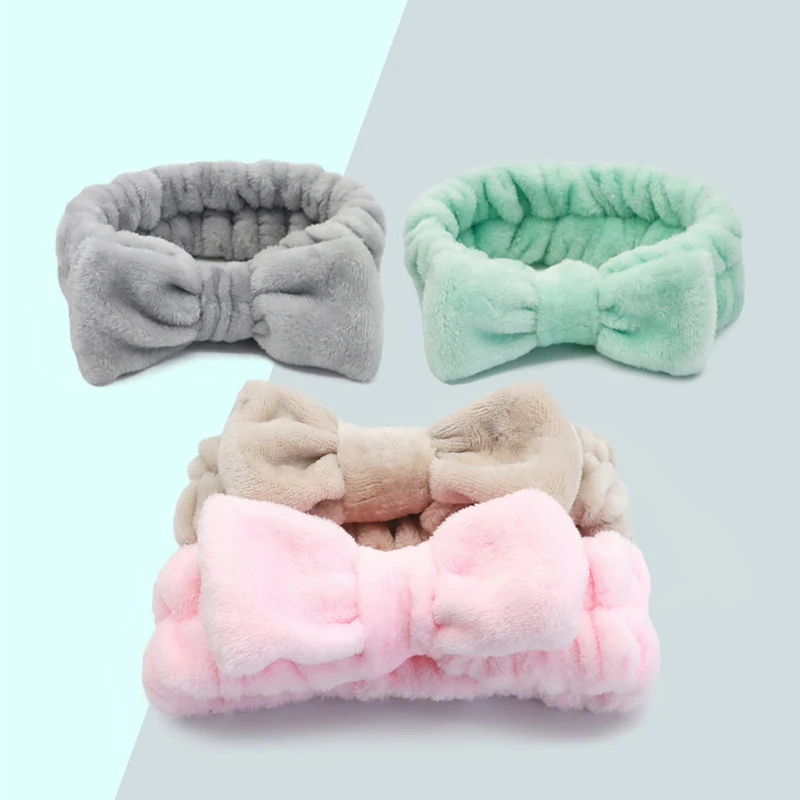 Coral Fleece Soft Headband Cross Top Kont Hairband Elastic Hair Band For Women Girls Wash Face Turban Headwear Hair Accessories