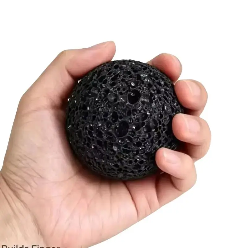 Natural Volcanic Stone Ball Porous Eco-Friendly Aquarium Healing Crystal Spheres Hand Finger Grip Trainer Aromatherapy Diffuse