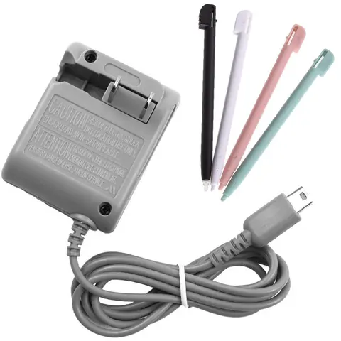 DS Lite Charger Kit, AC Power Adapter Charger and Stylus Pen for Nintendo DS Lite Systems Wall Travel Charging Cable 5.2V 450mA