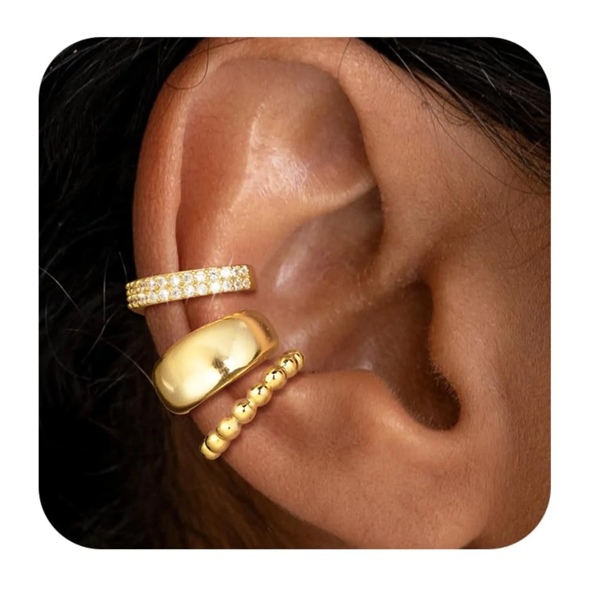 

Adjustable simple ear bone clip without ear piercing