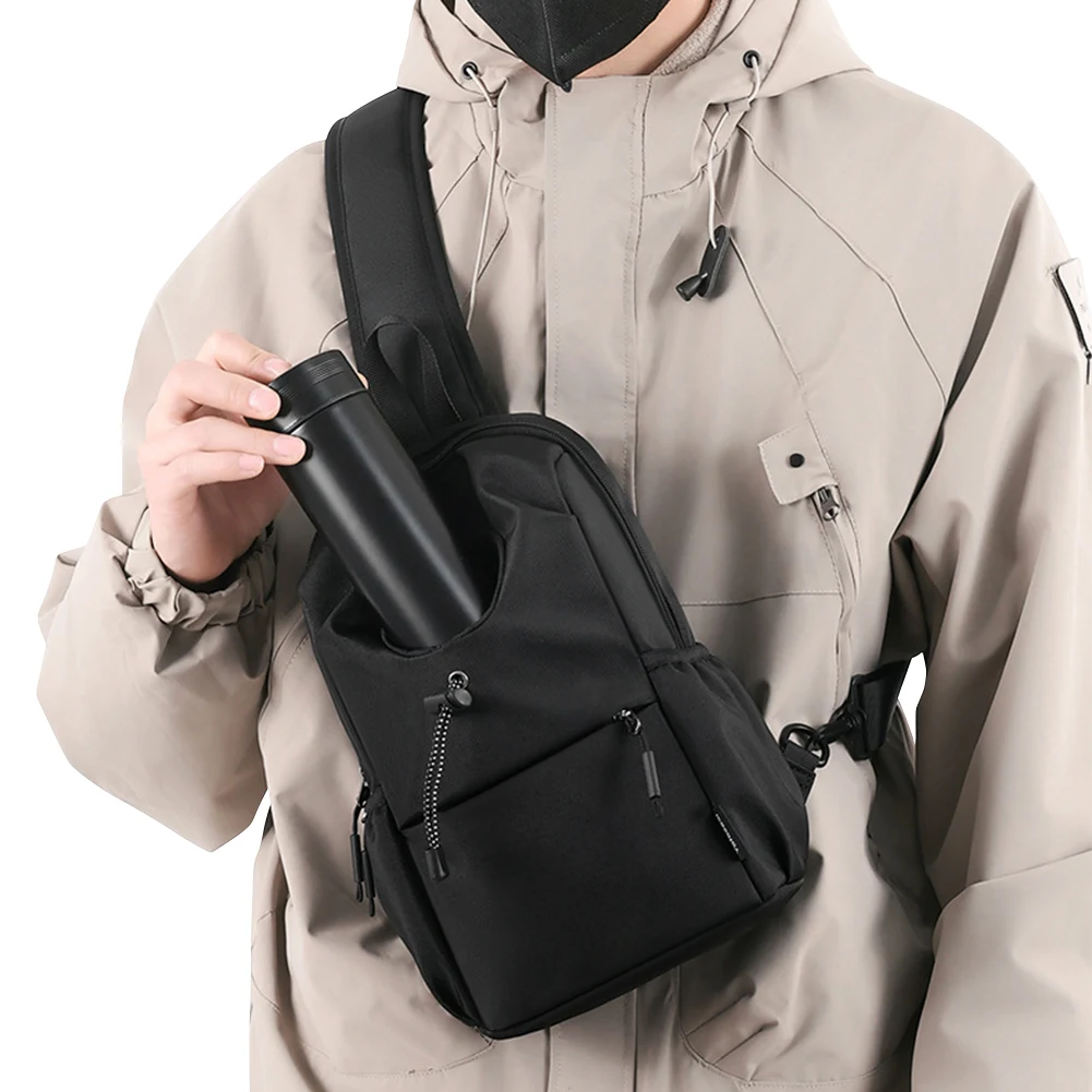 Nylon-Brusttasche, stilvolle Umhängetasche, multifunktionale kleine Umhängetasche, mehrere Taschen, Hobo-Schultertasche für Outdoor-Reisen, Wandern