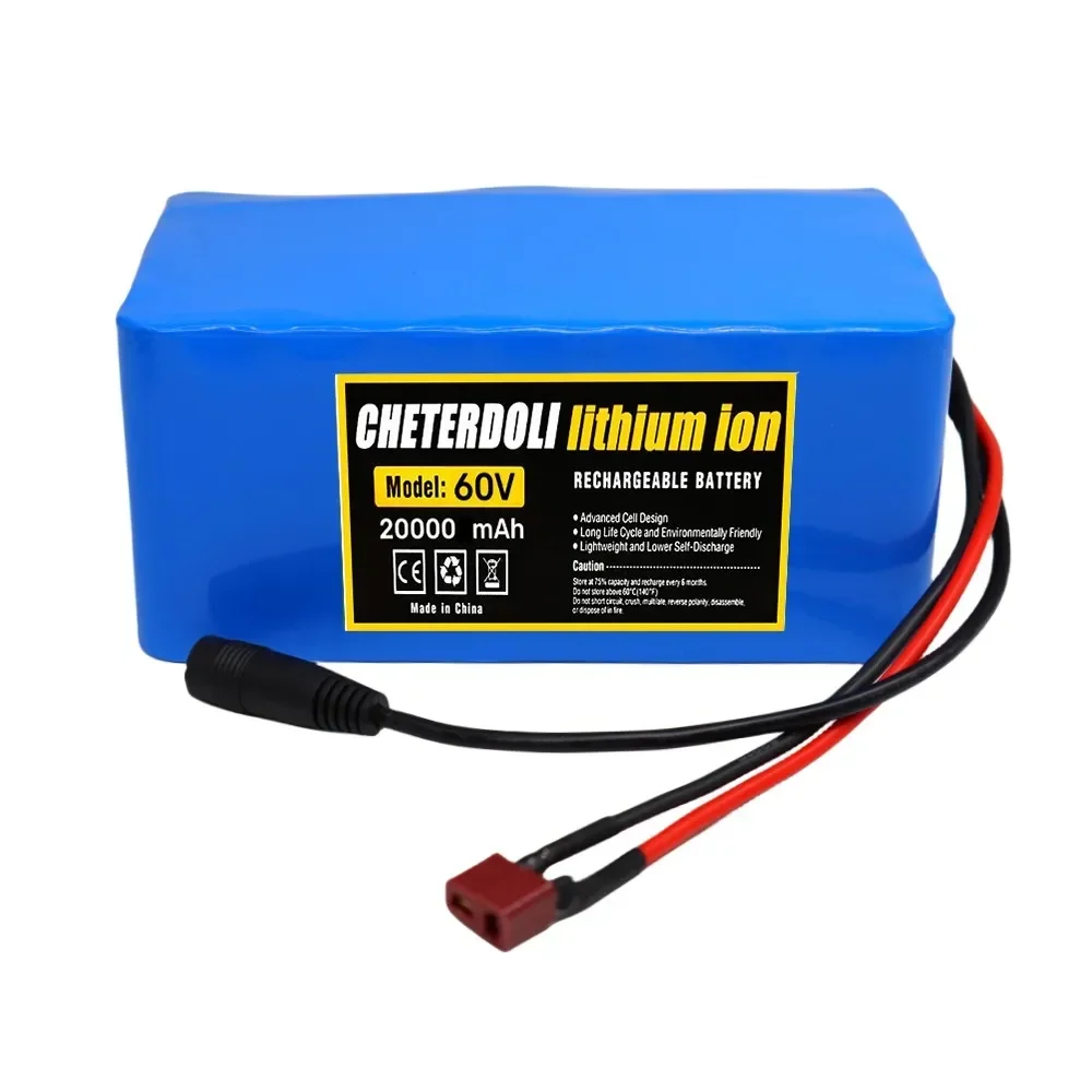 

Aleaivy 60V 16S2 20Ah 18650 Lithium Ion Battery Pack for 67.2V 1000W 750W Electric Bike Scooter Scooter Kids Car Built In Bms