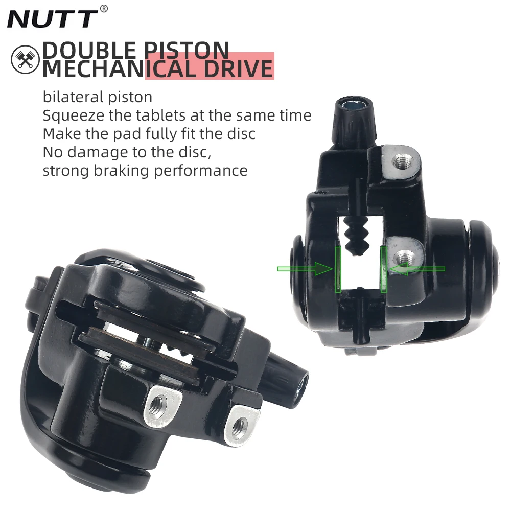 NUTT S7T Road Bike Line Pull Disc Brake Caliper Front Rear 160/140mm Flat Mount Mechanical Disc Brake HS1 G3 Rotor Bicycle Parts