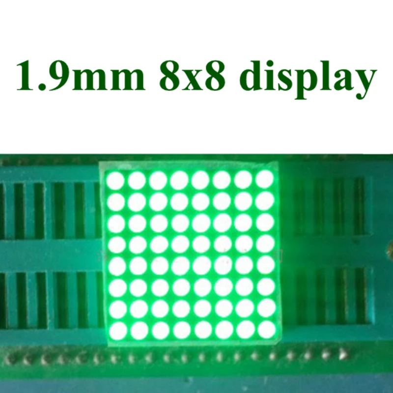 

10PCS High quality 8x8 green digital tube semi-outdoor 1.9mm LED Dot Matrix Display Common anode