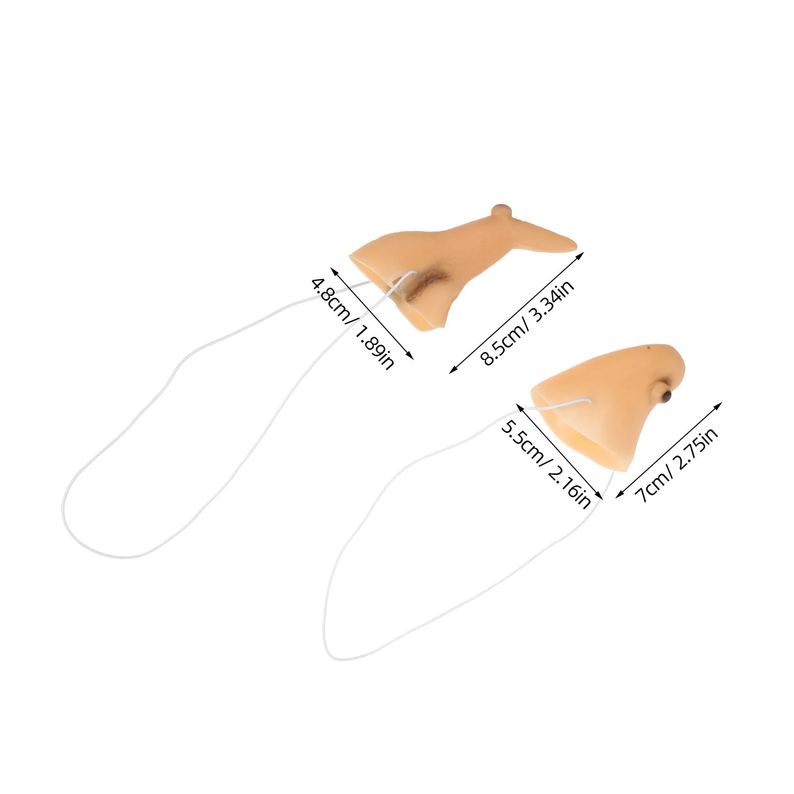 1 Set Gancio per il mento del naso della strega Costume da festa in maschera Protesi Accessorio per giochi di ruolo di Halloween per adulti Bambini Cosplay Falso lungo