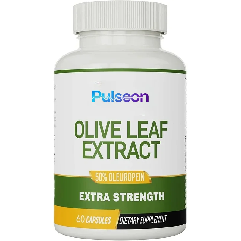 Olive Leaf Extract, An Efficient Supplement That Enhances Value and Health Benefits, 50% High Concentration, 60 Capsules