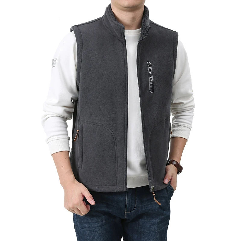 Men Thermal Polar Fleece Vests Autumn Winter New Outdoor Windproof Warm Hiking Ski Fishing Tactical Casual Waistcoat Jackets Men