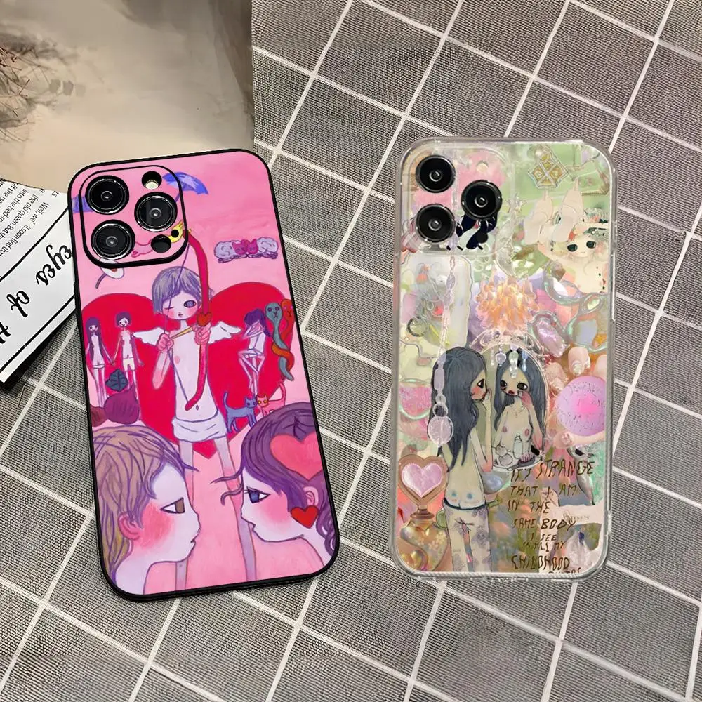 Aya Takano Phone Case For Iphone 16 15 14 13 Pro Max Mini 11 12 Xr X Xs 7 8 Plus Cover