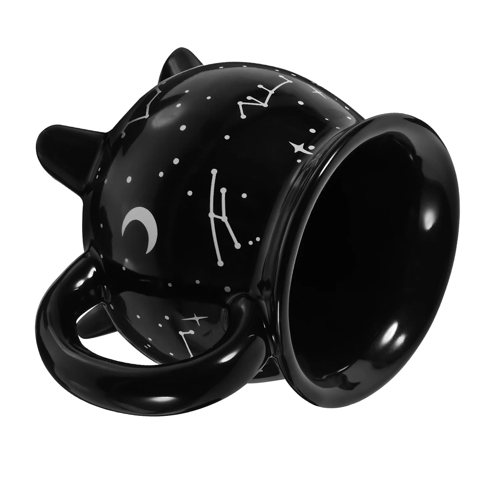 

Ceramic Witch Mug Cauldron Style Coffee Cup Wide Mouth Comfortable Handle for Home Restaurant Bar Decor Porcelain Cauldron Mug