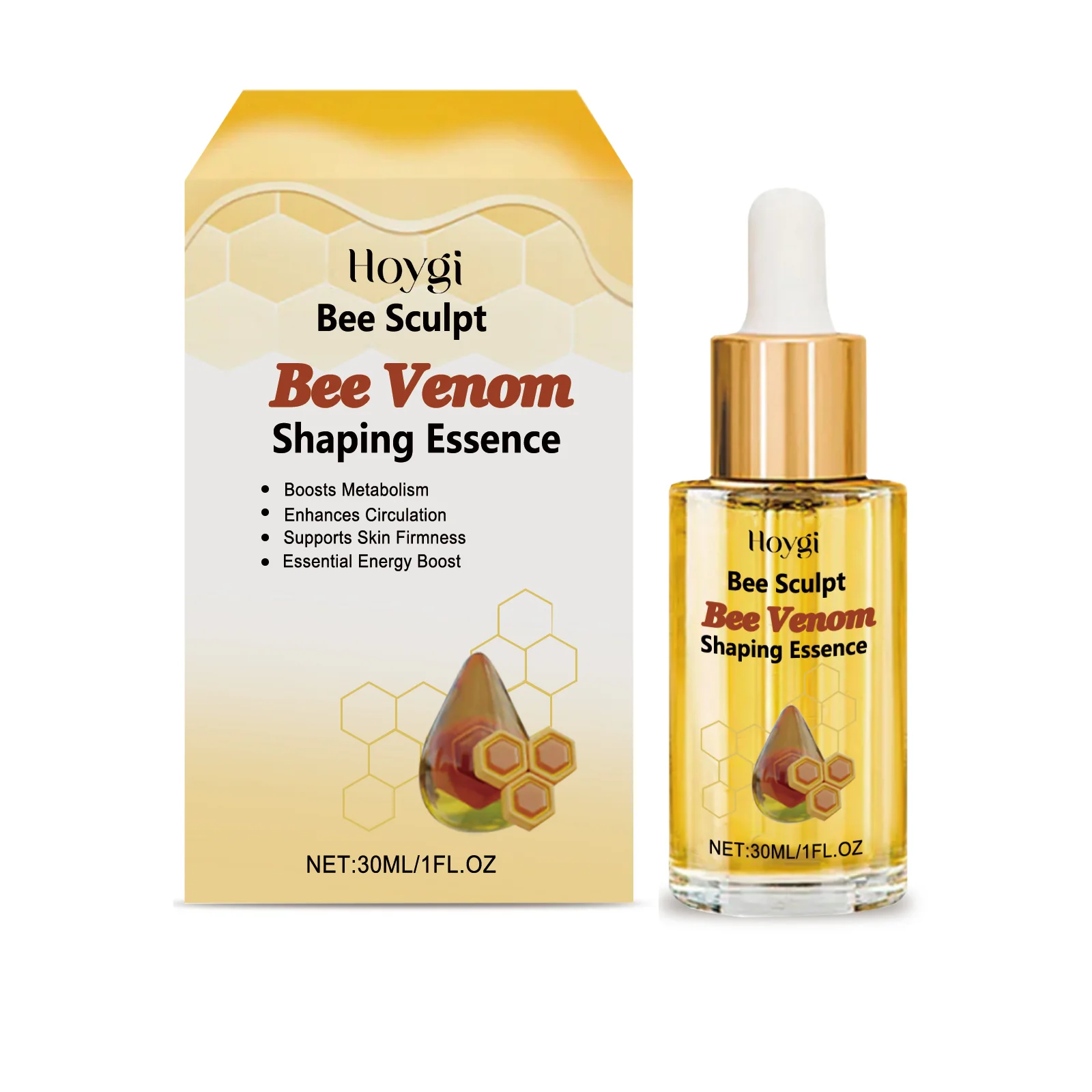 Bee Venom Shaping Oil Firming Lifting Body Skin Anti Cellulite Fat Burning Weight Loss Improve Sagging Thin Leg Massage Oil view 6