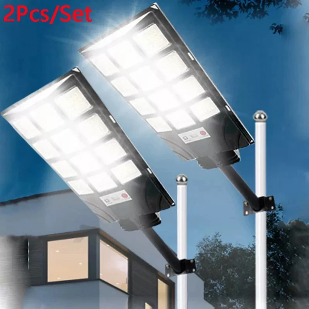2X 3000LM Super Leistungsstarke LED Solar Licht Outdoor IP65 Motion Sensor Super Helle Outdoor Solar Wand Lampe Garten Straße Scheinwerfer