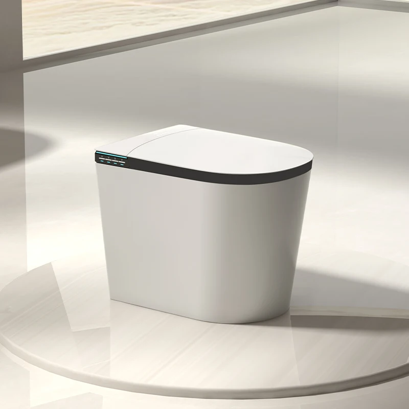 

#g Floor Mounted Elongated Smart Toilet with Built-in Water Tank Remote Control Fragrance System P-Trap/S-Trap Drainage