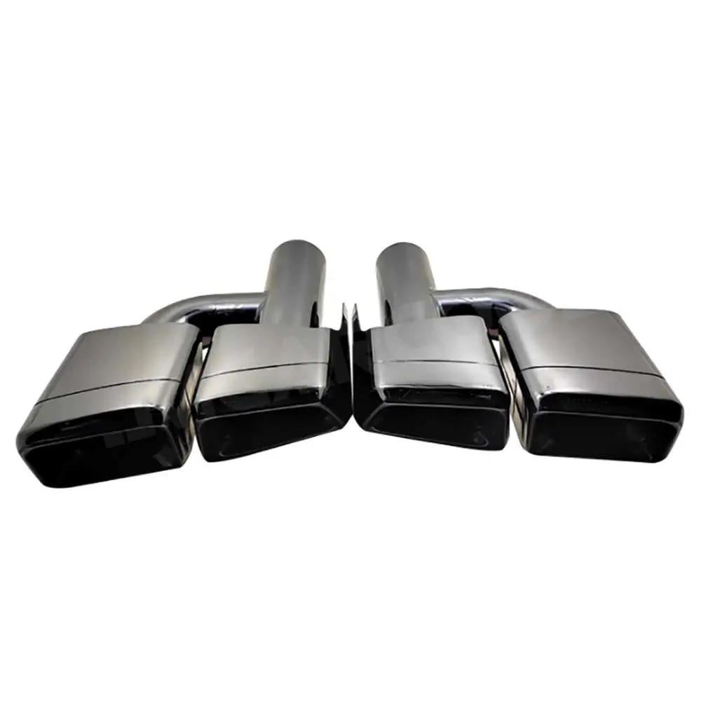 Stainless Steel Rear Bumper Exhaust Tips Muffler Decoration for Mercedes Benz C E CLS Four Outlet Pipe Tips