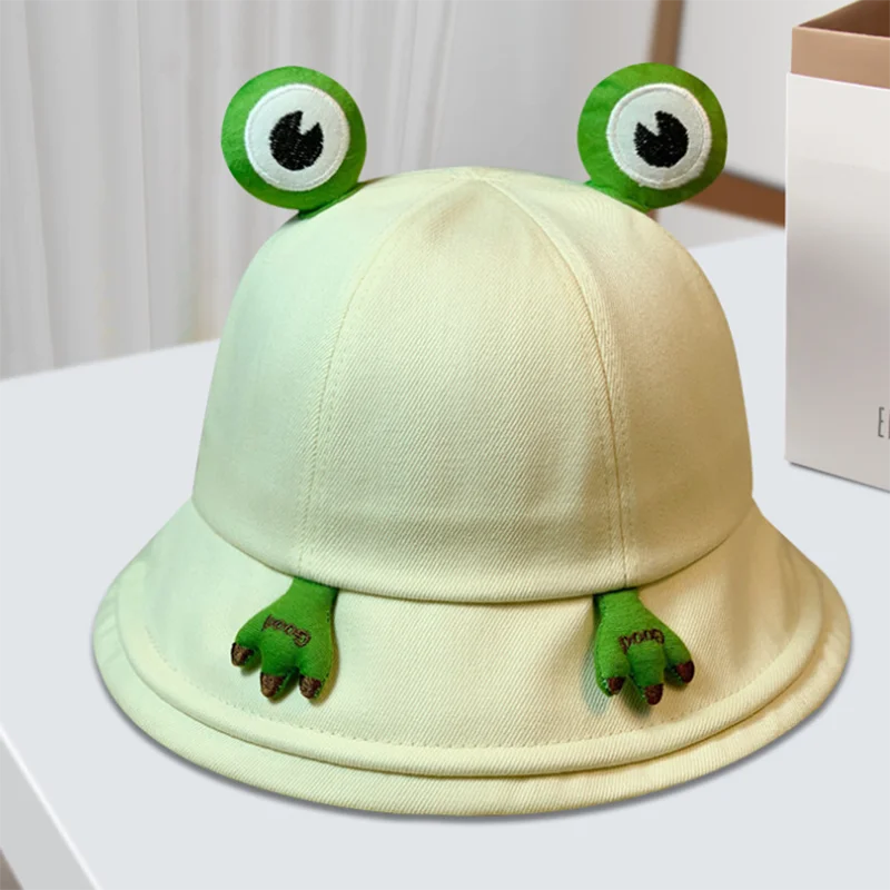 Funny frog Fishing Hunting Cap Bucket Hat Kebab Harajuku Cotton Fisherman Men Women Outdoor Sunscreen Hats Caps