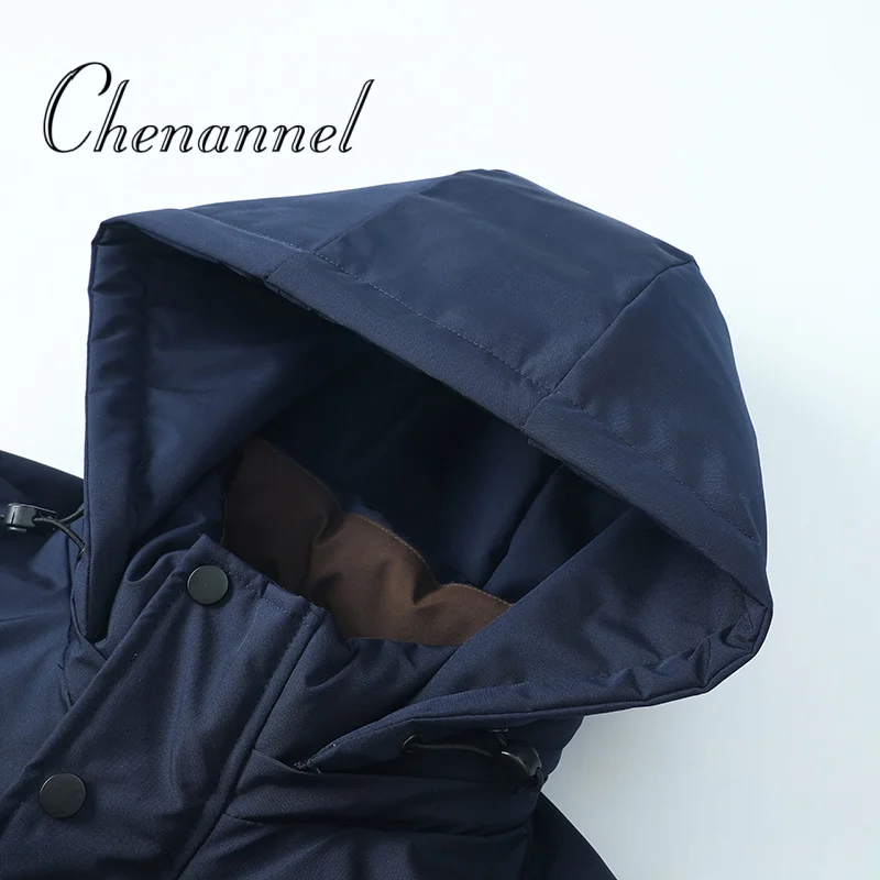 معاطف الشتاء ملابس الآباء عارضة الرجال سترات الرجال معطف رشاقته مقنعين للماء أبلى الدافئة متوسطة طويلة سترة معطف #5