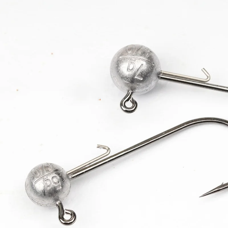 Großer Angelhaken, 7 g, 10 g, 20 g, NED-Jig-Kopfhaken, 4 x Stärkung, breiter Haken, Türköder, Bass, Mandarine, Lot 5 Stück, Ausverkauf – Detail 4