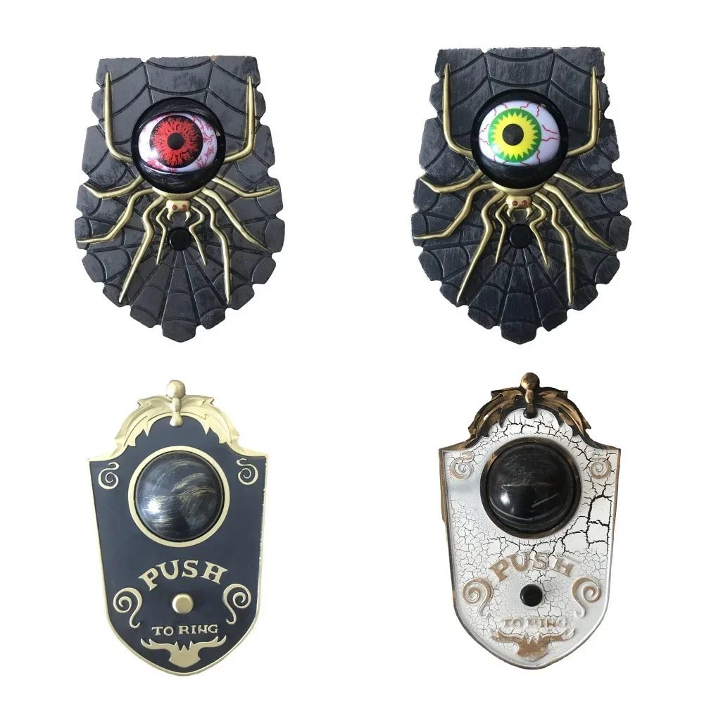 

Halloween Horror One-eyed Doorbell Eyeball Removable Popular Spider Doorbell Scary Luminous Sound Decorative Toy