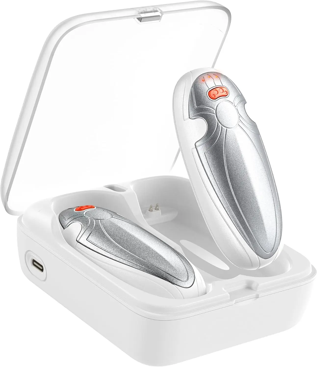 

Перезаряжаемые грелки для рук (2 шт.) с зарядным кейсом, общая емкость 4000 мАч, 60 часов нагрева для активного отдыха и в качестве подарков