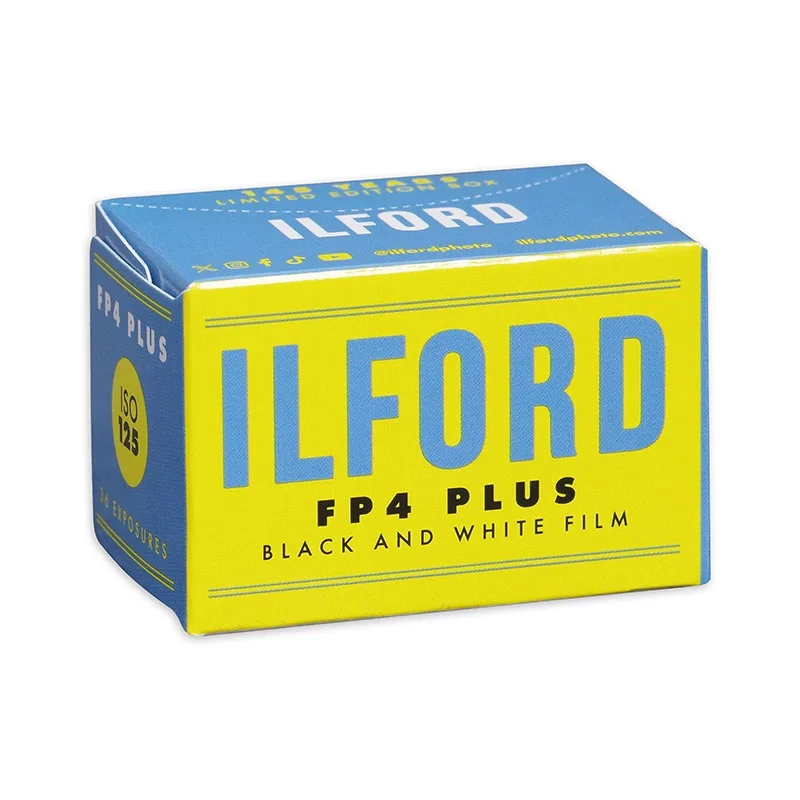 35mm Classic Black and White Film 145th Retro Anniversary Edition ILFORD FP4 PLUS125 135Camera Film 1-10 Rolls (Shelf Life:2028)