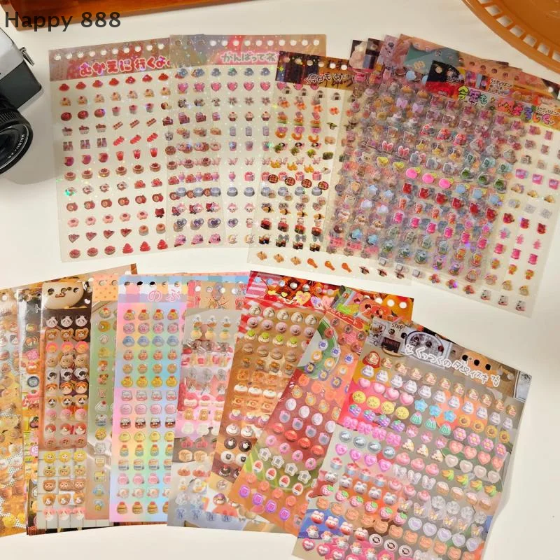 18-sheet PET Sticker Book, 16 X 11.2 Cm, Cute Mini Desserts Design – Creative DIY Scrapbook For Handmade Crafts