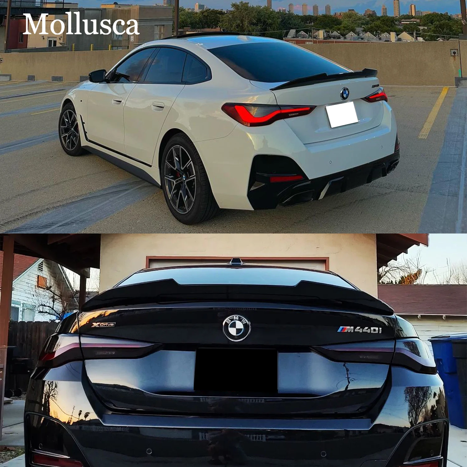 لسيارات BMW 4 Series G26 4 أبواب كران كوبيه PSM نمط ألياف الكربون الخلفي سبويلر الجذع الجناح 2021-2025