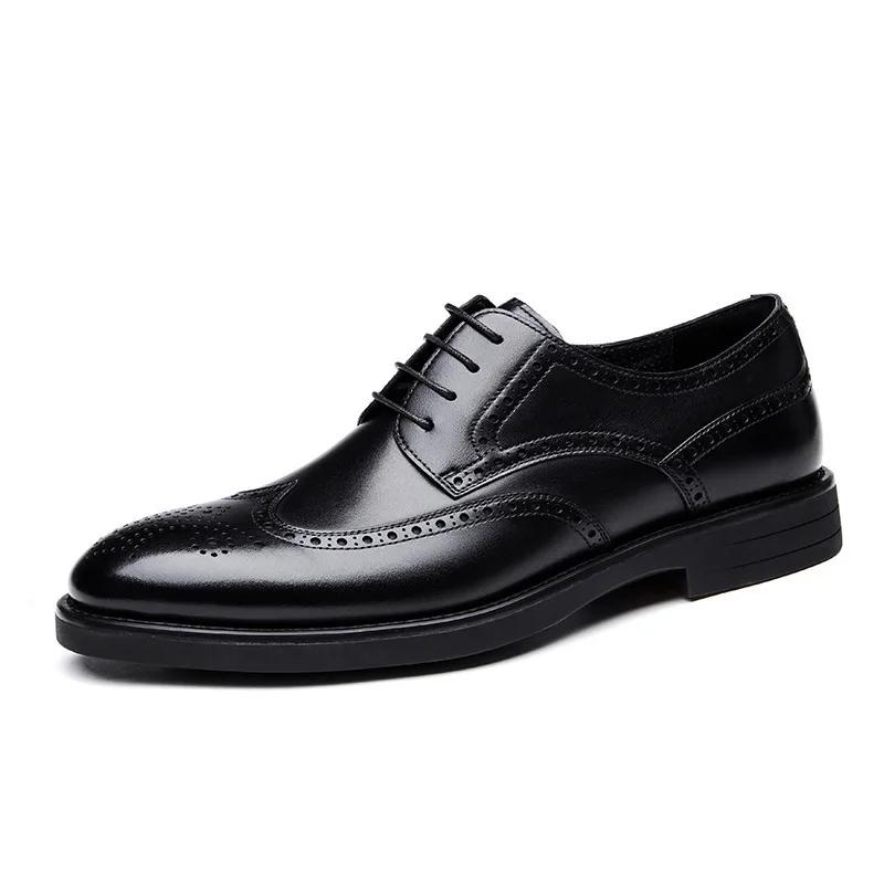 Nova marca artesanal dos homens oxford sapatos de couro de bezerro genuíno brogue vestido sapatos clássicos negócios sapatos formais homem