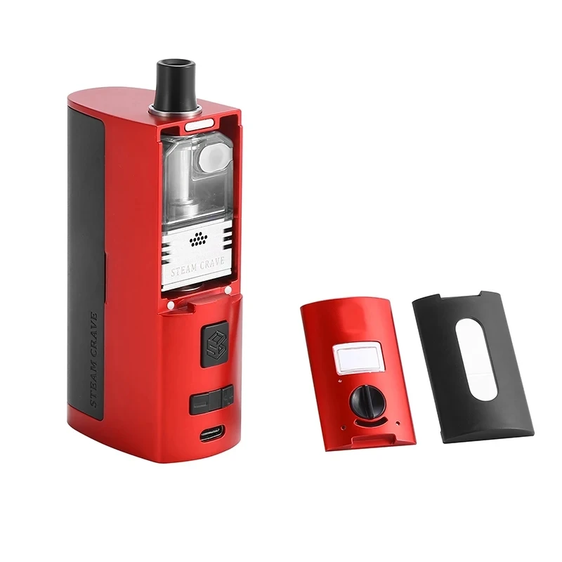 Original Steam Crave Meson AIO Kit 100W Box Mod Vape with 5ML Empty Meson Boro Tank 18650/20700/21700 E Cigarette Vaporizer